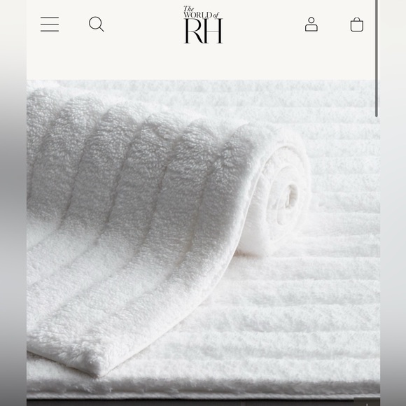Restoration Hardware Ribbed Cotton Bath Rug - Picture 1 of 1